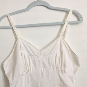 Cream Floral embroidered Slip